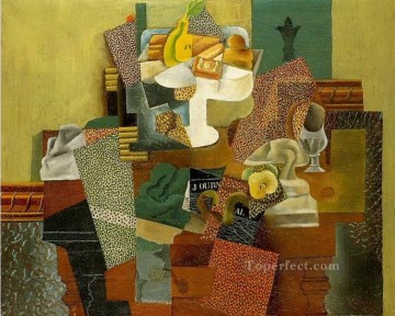 Still life with fleur-de-lis 1914 Pablo Picasso Oil Paintings